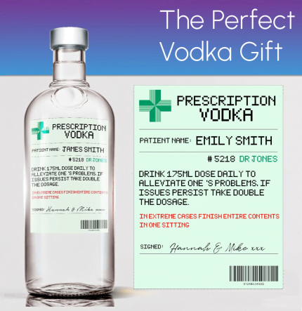vodka doctors personalised label
