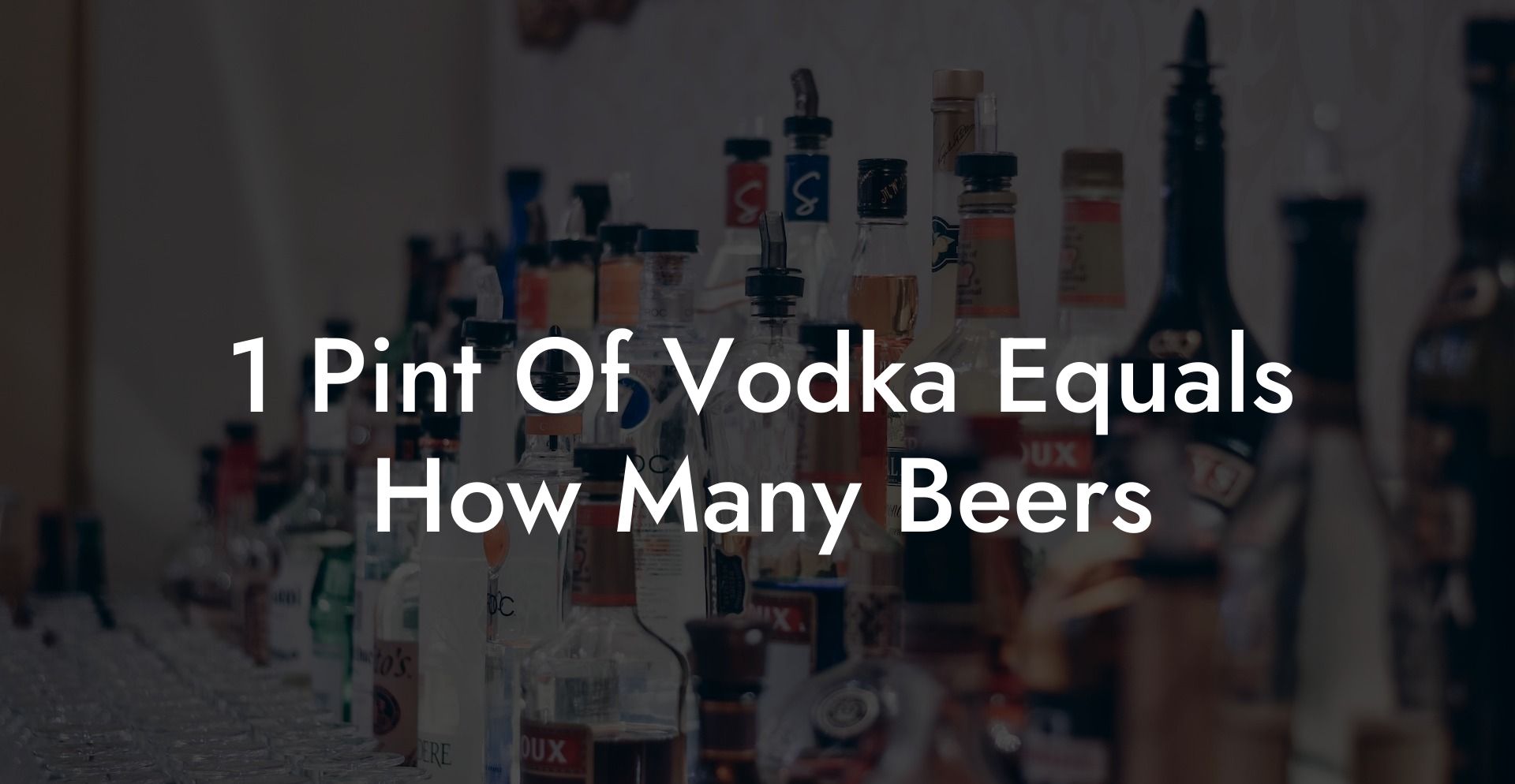 1 Pint Of Vodka Equals How Many Beers