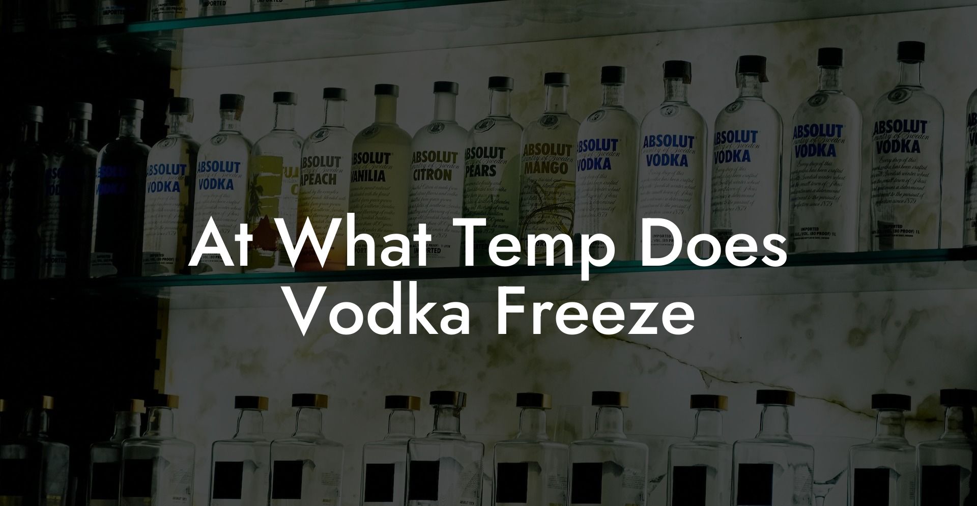 At What Temp Does Vodka Freeze