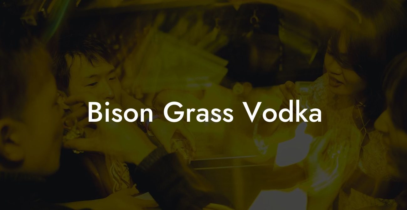 Bison Grass Vodka