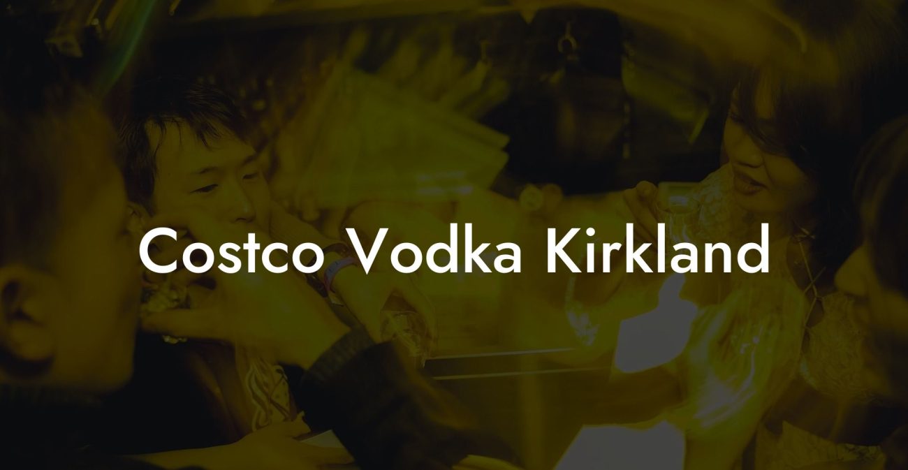 Costco Vodka Kirkland