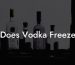 Does Vodka Freeze