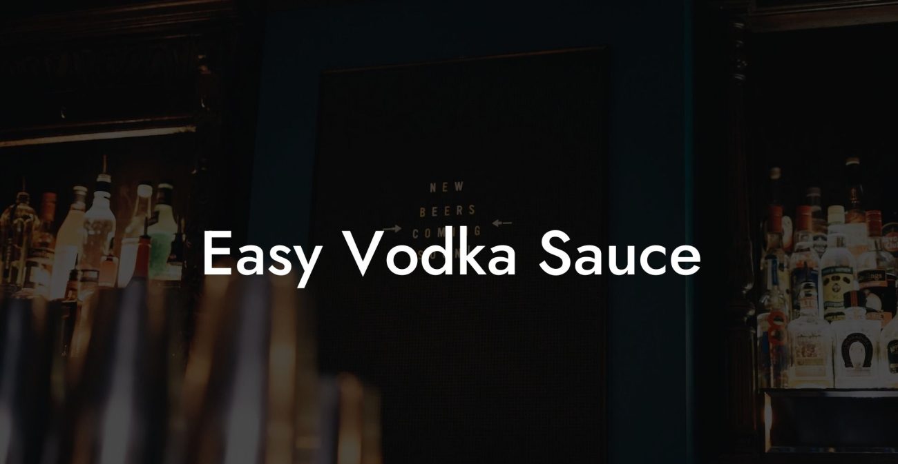 Easy Vodka Sauce