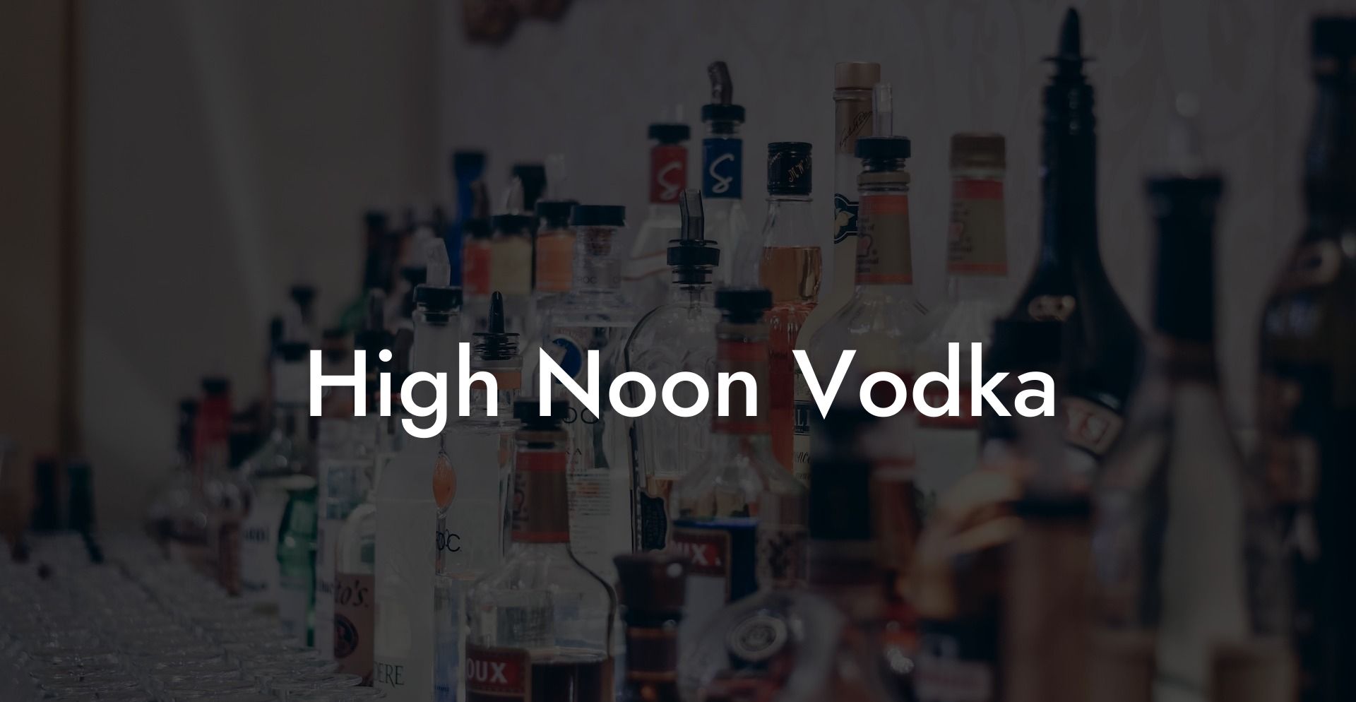 High Noon Vodka