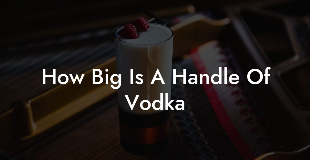 How Big Is A Handle Of Vodka - Vodka Doctors