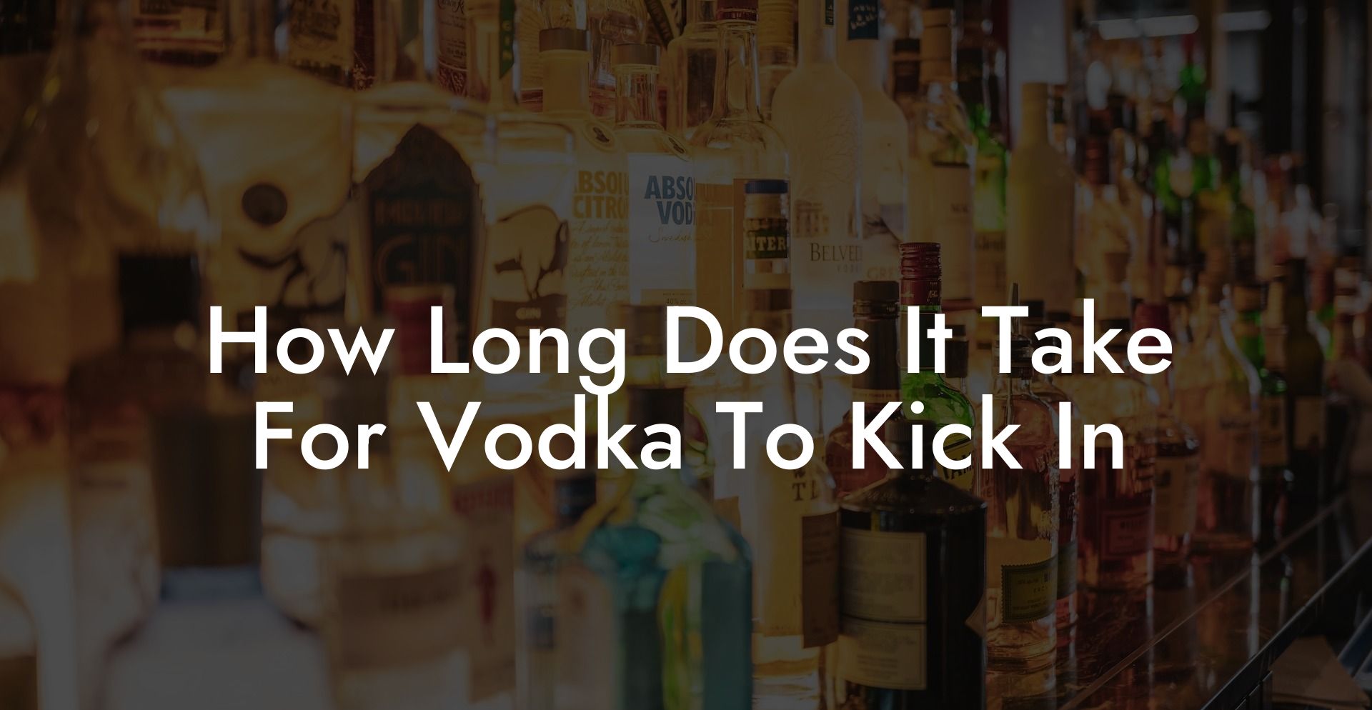 How Long Does It Take For Vodka To Kick In