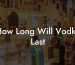 How Long Will Vodka Last