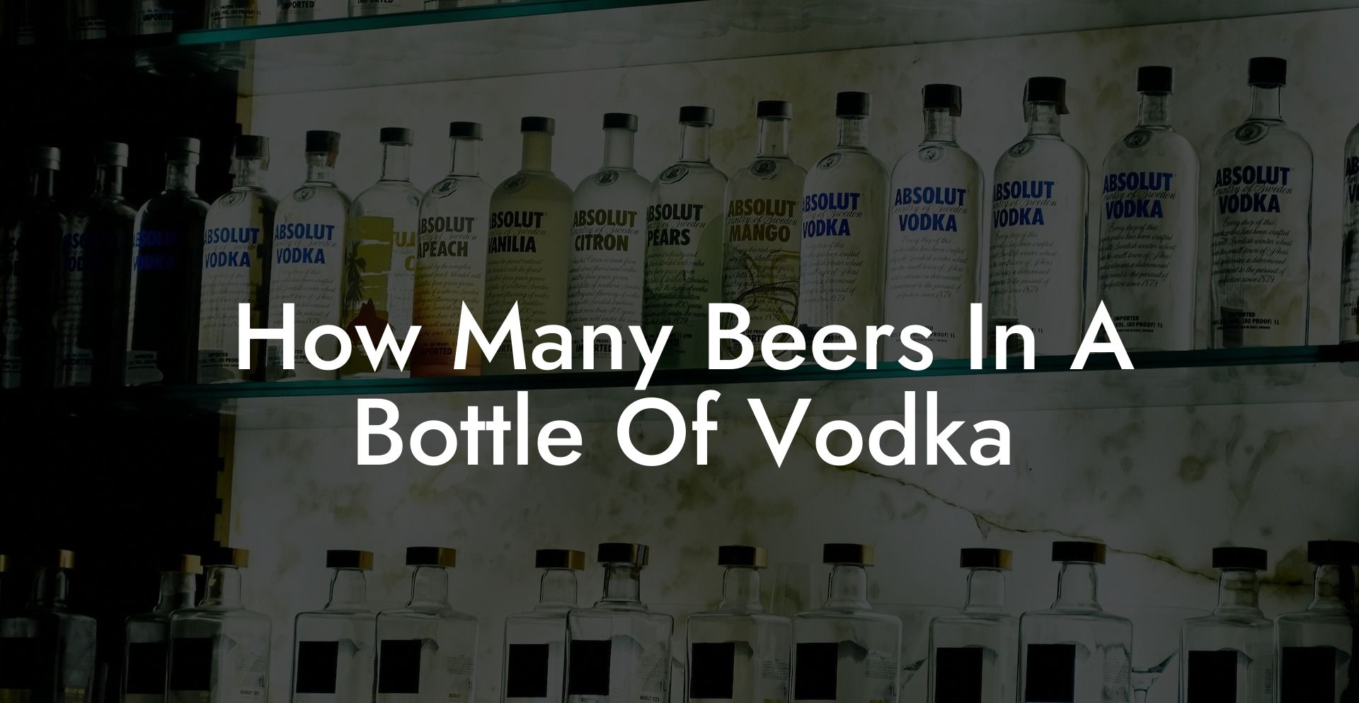 How Many Beers In A Bottle Of Vodka
