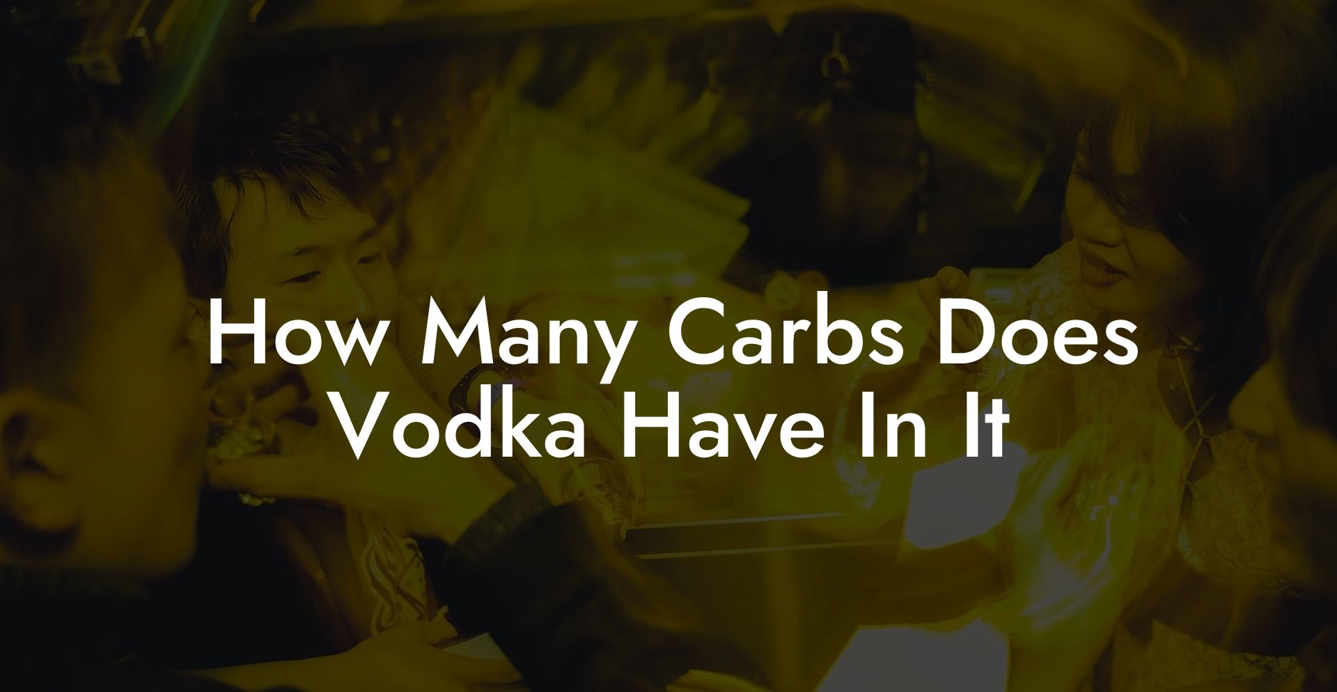 How Many Carbs Does Vodka Have In It