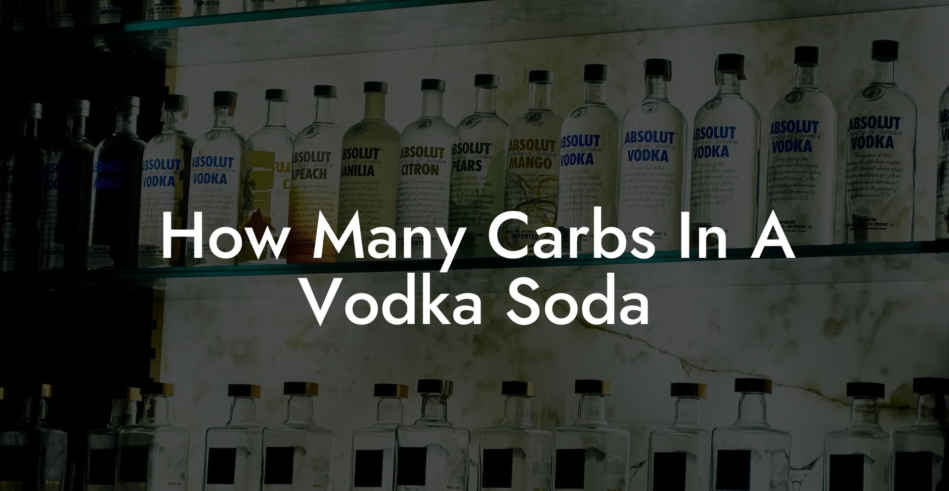 How Many Carbs In A Vodka Soda