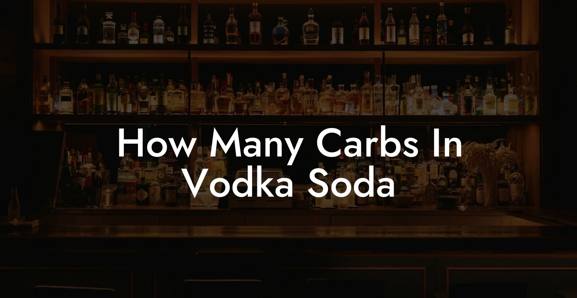 How Many Carbs In Vodka Soda
