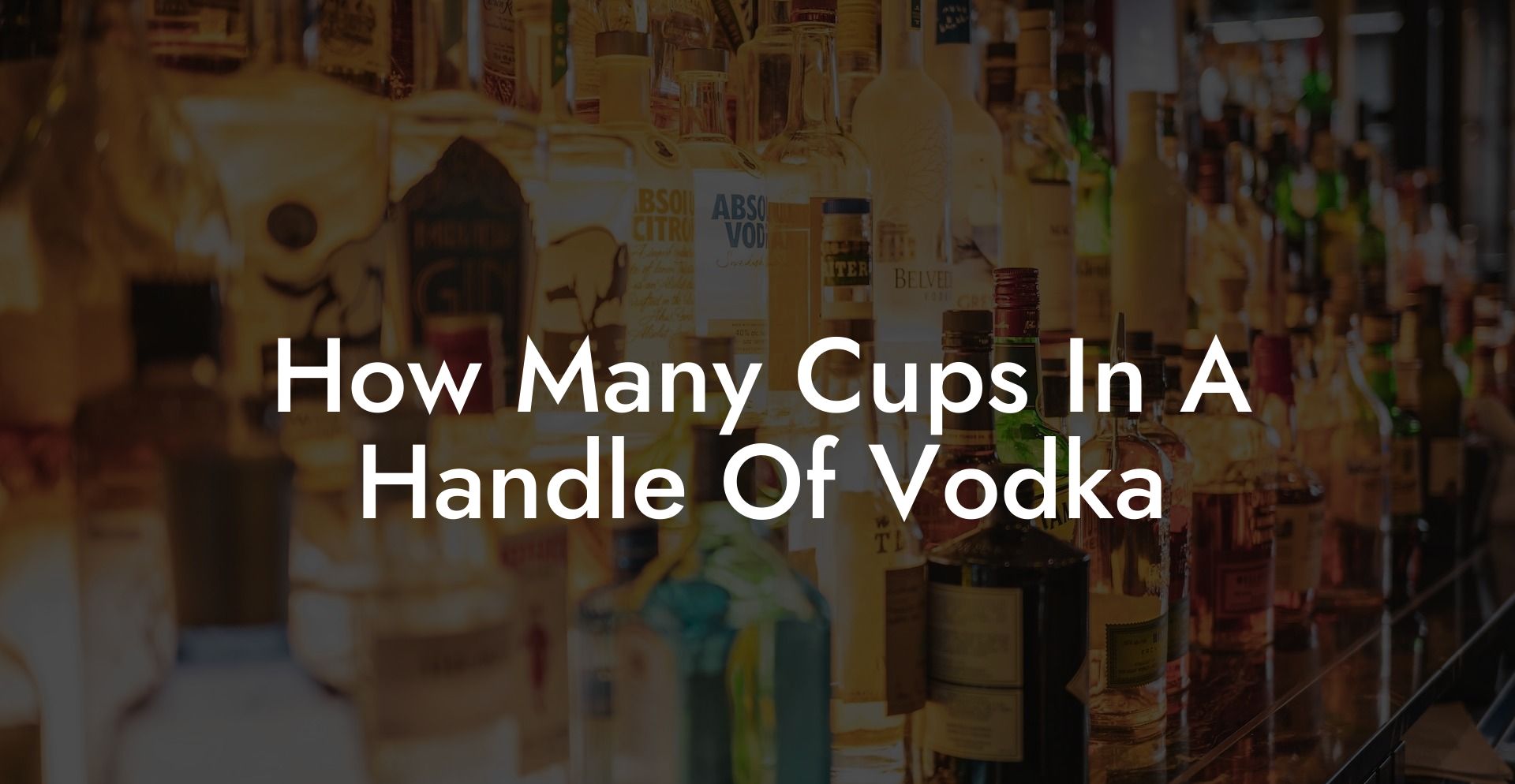 How Many Cups In A Handle Of Vodka