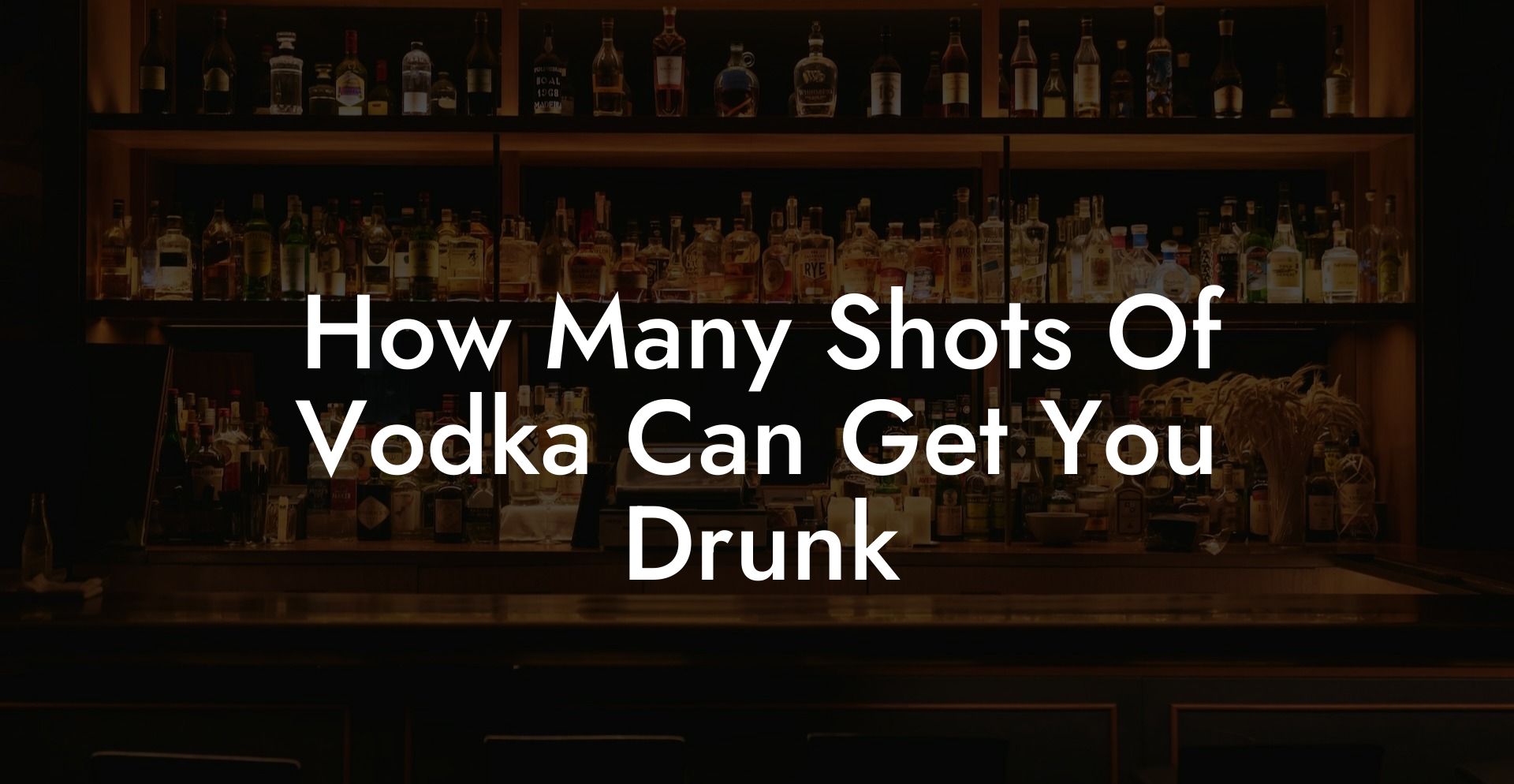 How Many Shots Of Vodka Can Get You Drunk