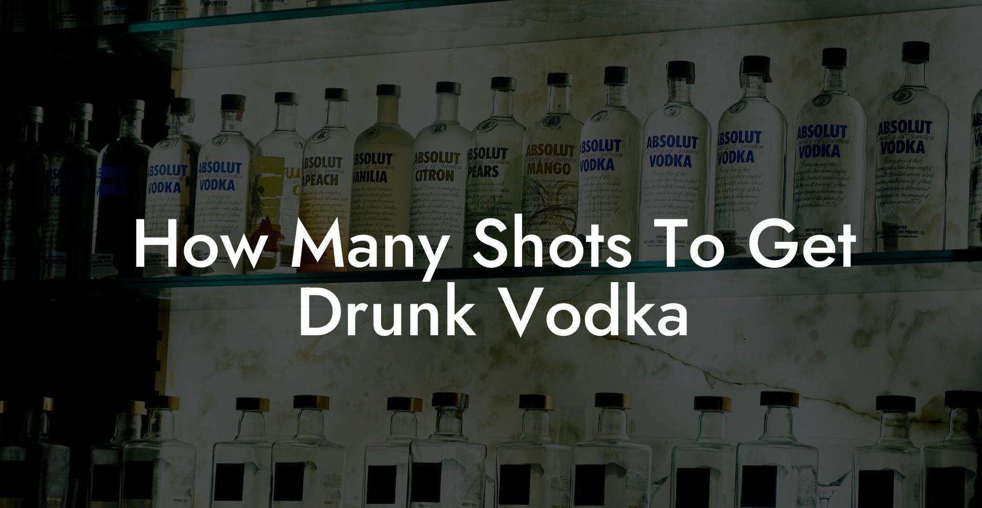 How Many Shots To Get Drunk Vodka