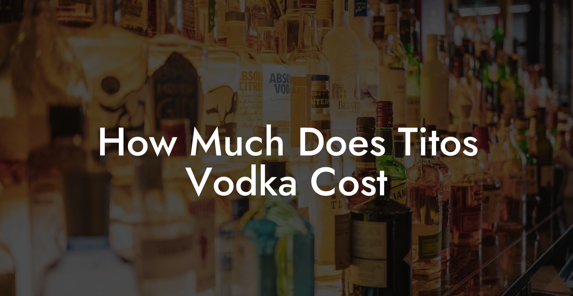 How Much Does Tito'S Vodka Cost