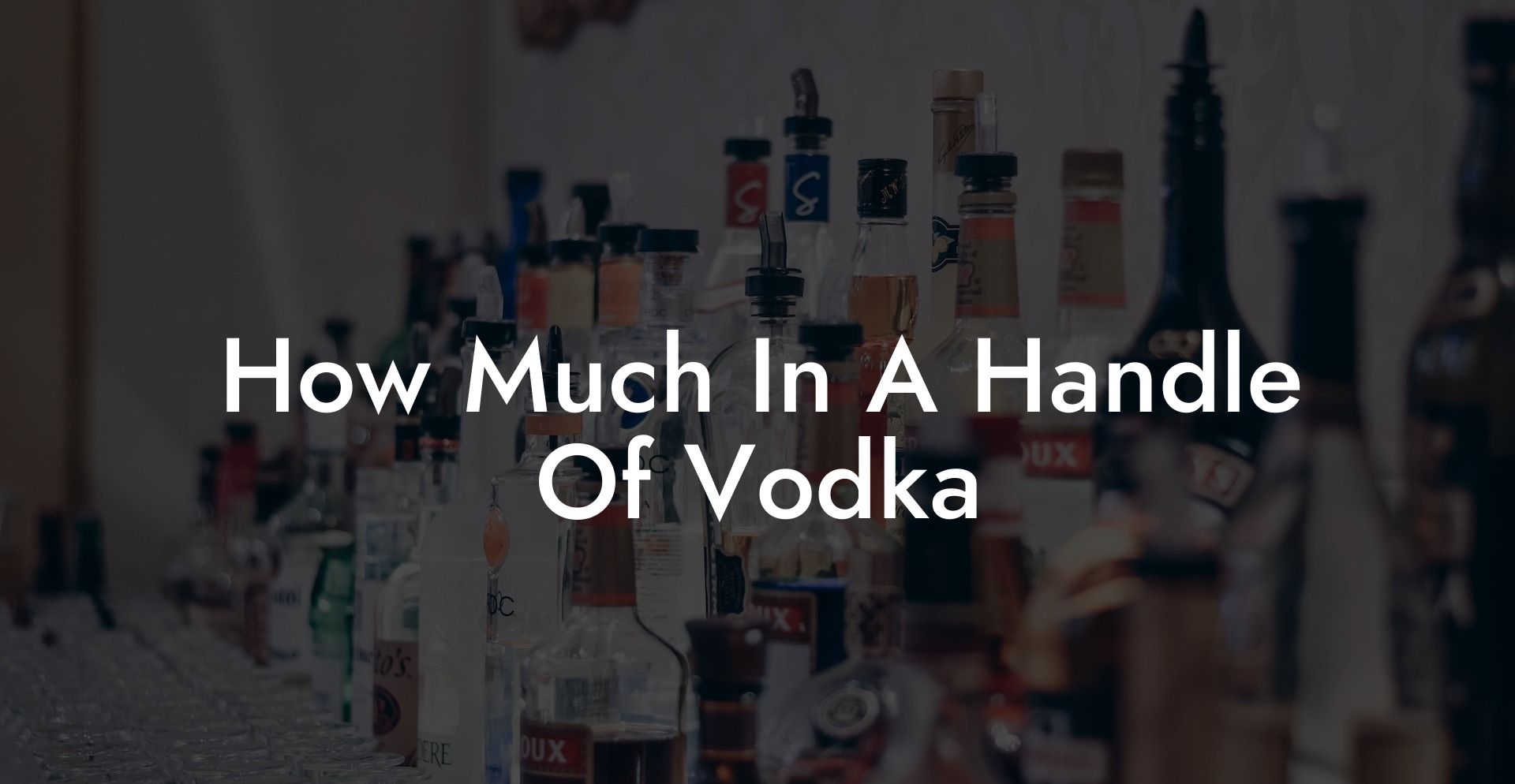 How Much In A Handle Of Vodka