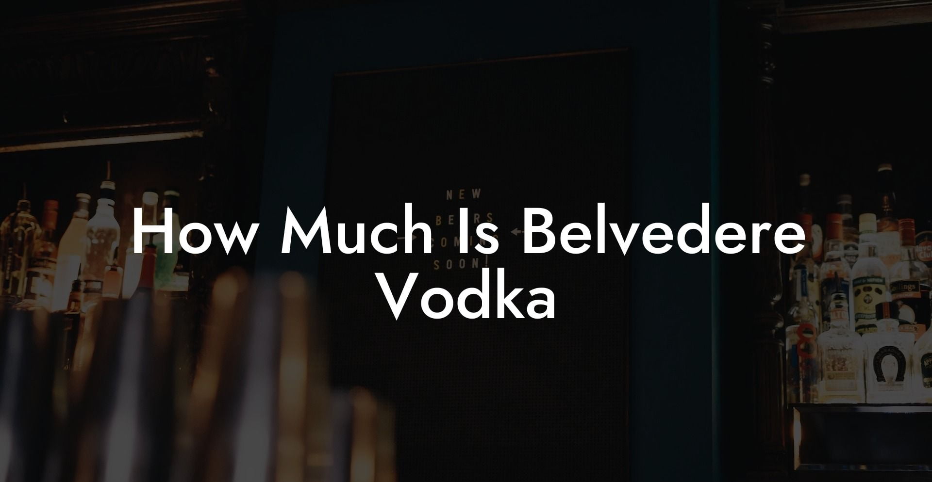 How Much Is Belvedere Vodka