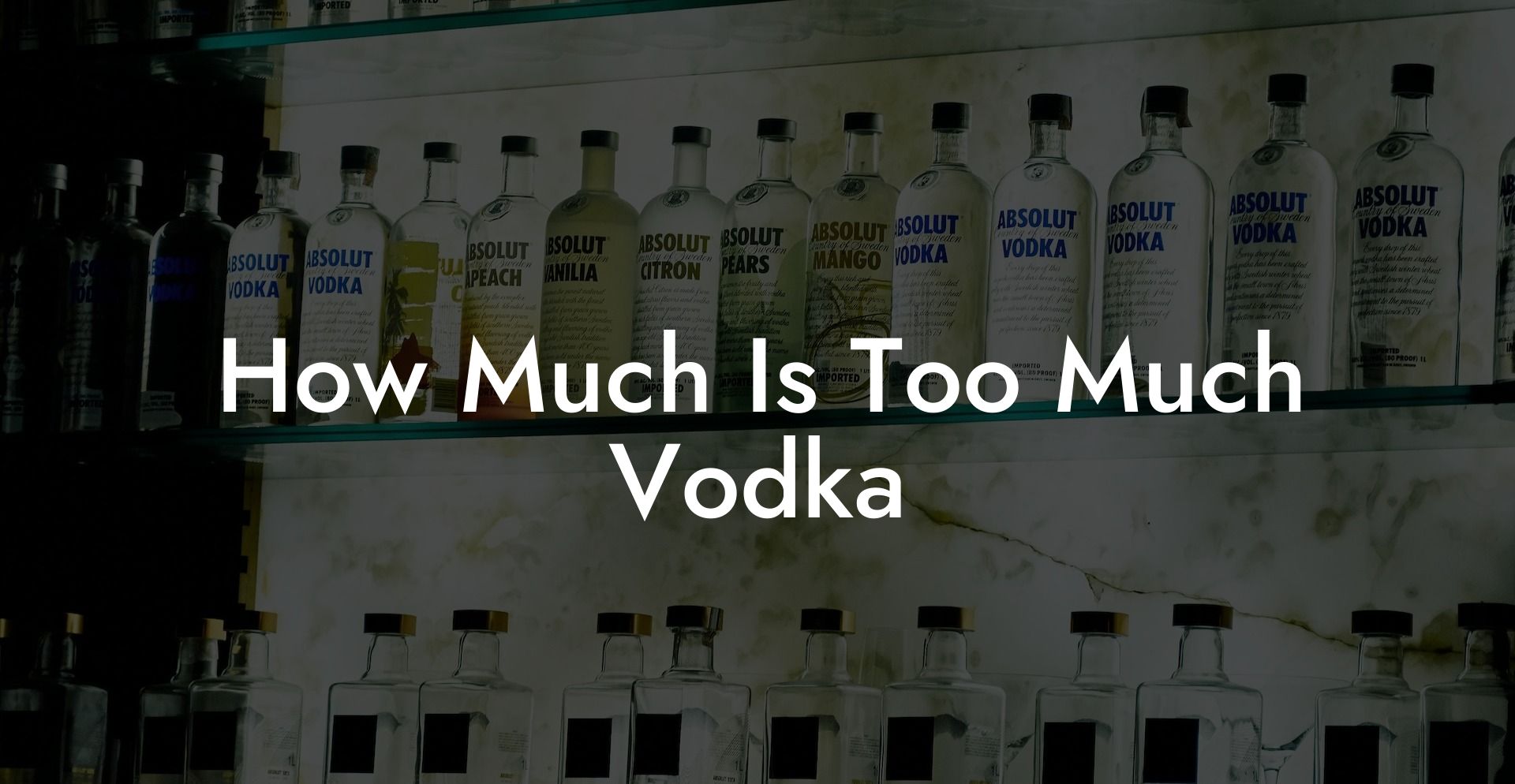 How Much Is Too Much Vodka