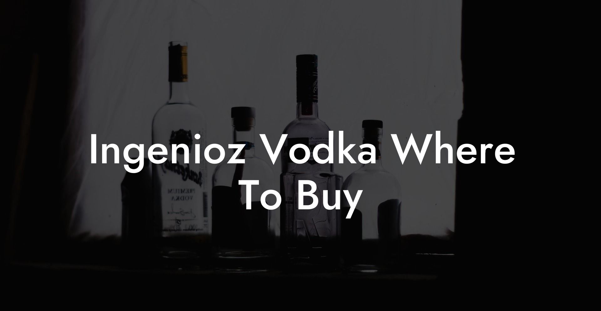 Ingenioz Vodka Where To Buy