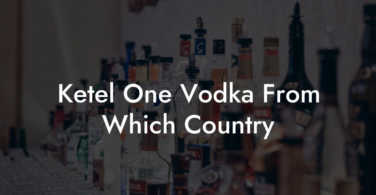 Ketel One Vodka From Which Country Vodka Doctors