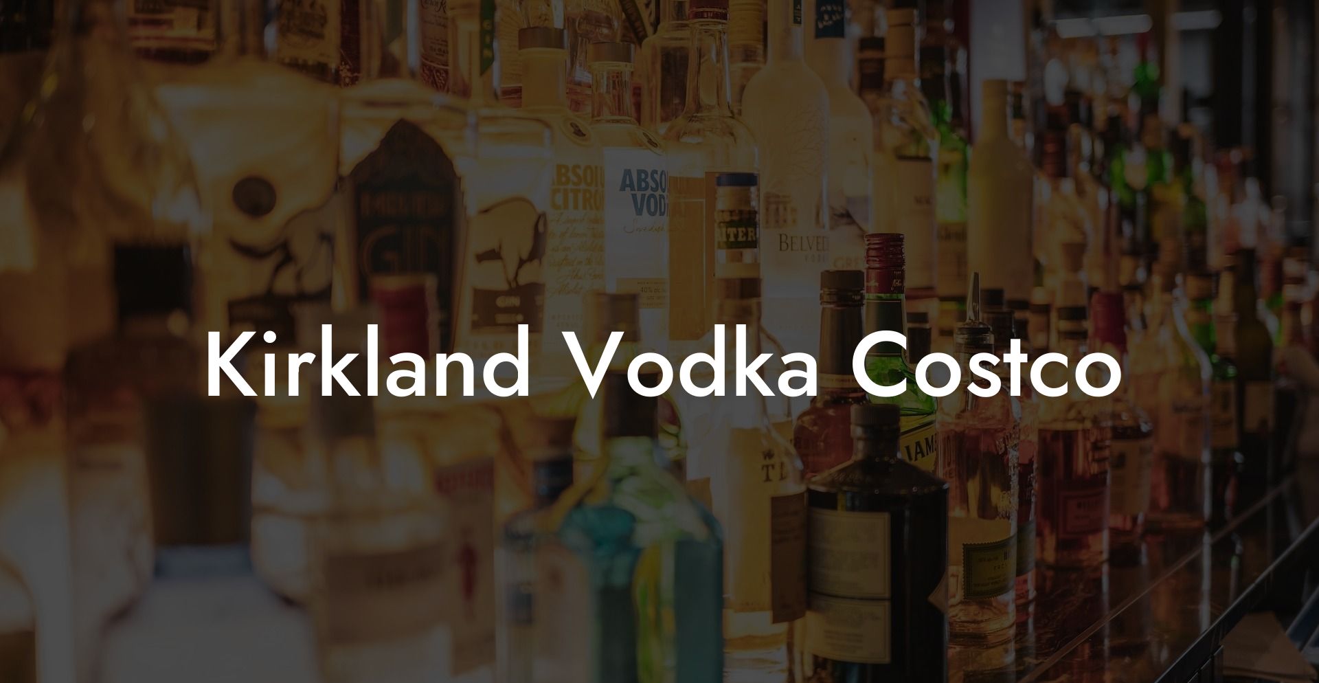 Kirkland Vodka Costco