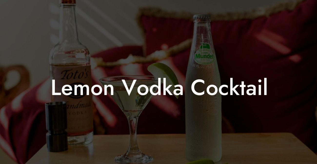 Lemon Vodka Cocktail