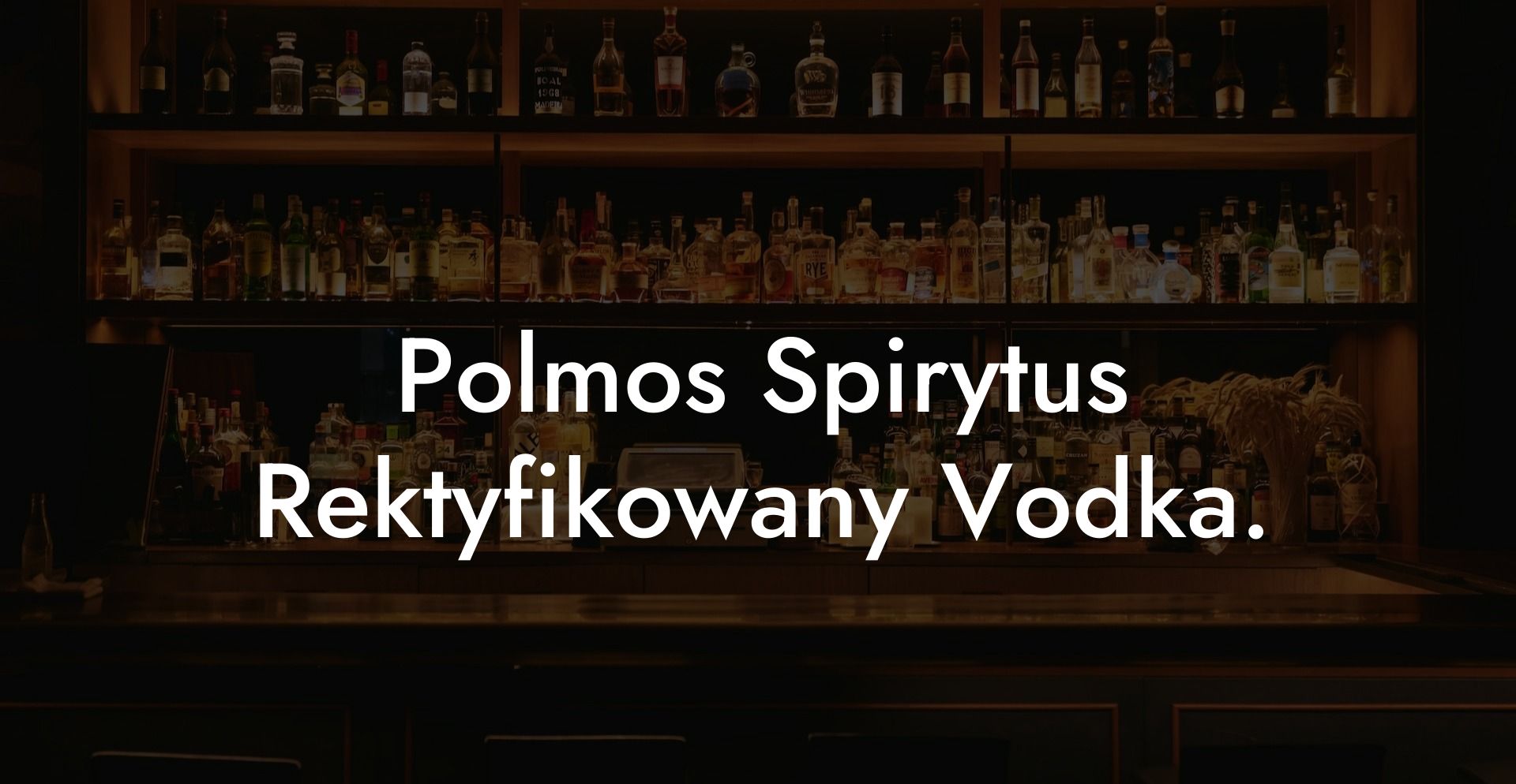 Polmos Spirytus Rektyfikowany Vodka.