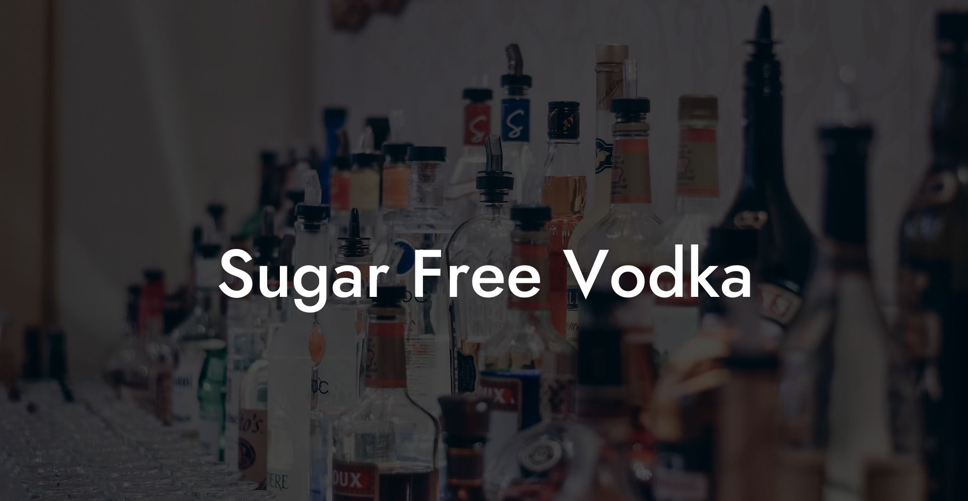 Sugar Free Vodka