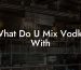 What Do U Mix Vodka With