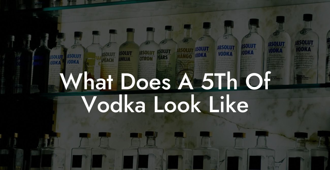 What Does A 5Th Of Vodka Look Like