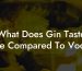 What Does Gin Taste Like Compared To Vodka