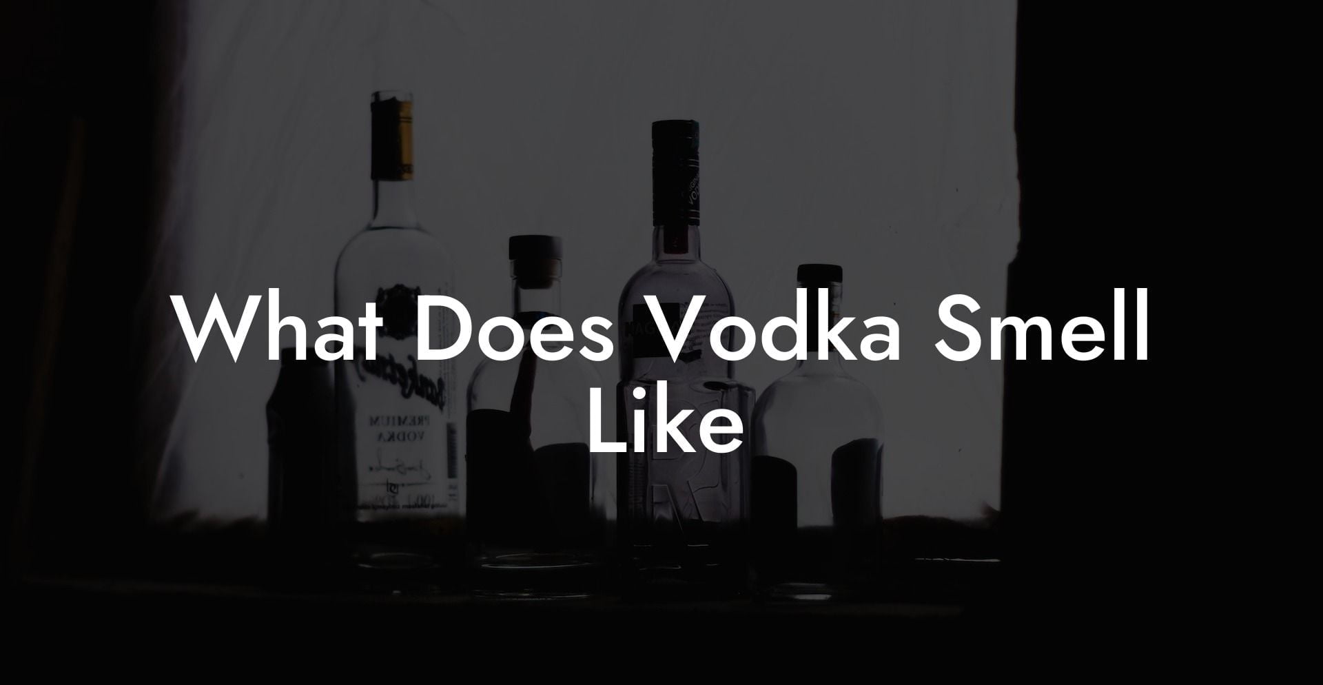 What Does Vodka Smell Like