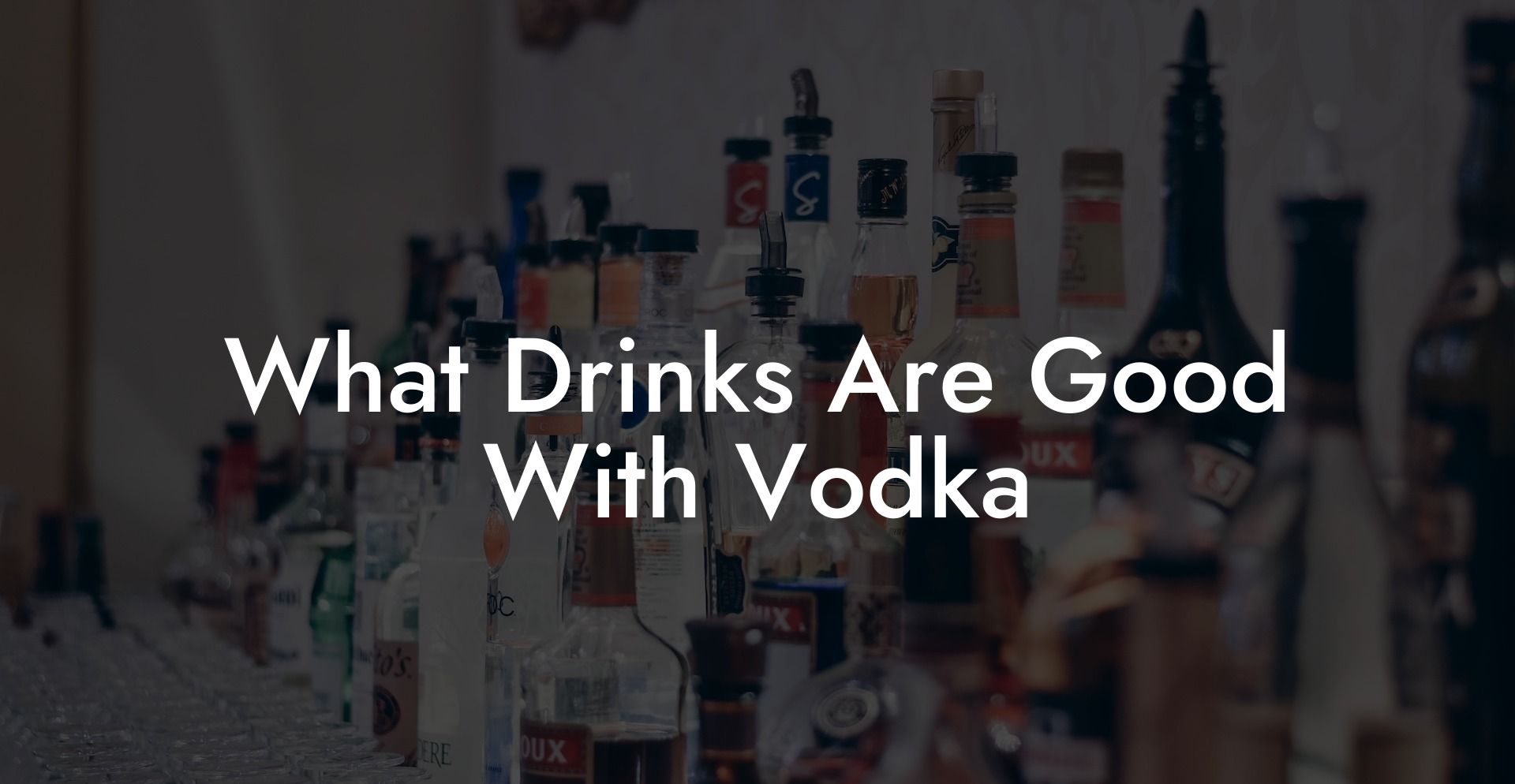 What Drinks Are Good With Vodka