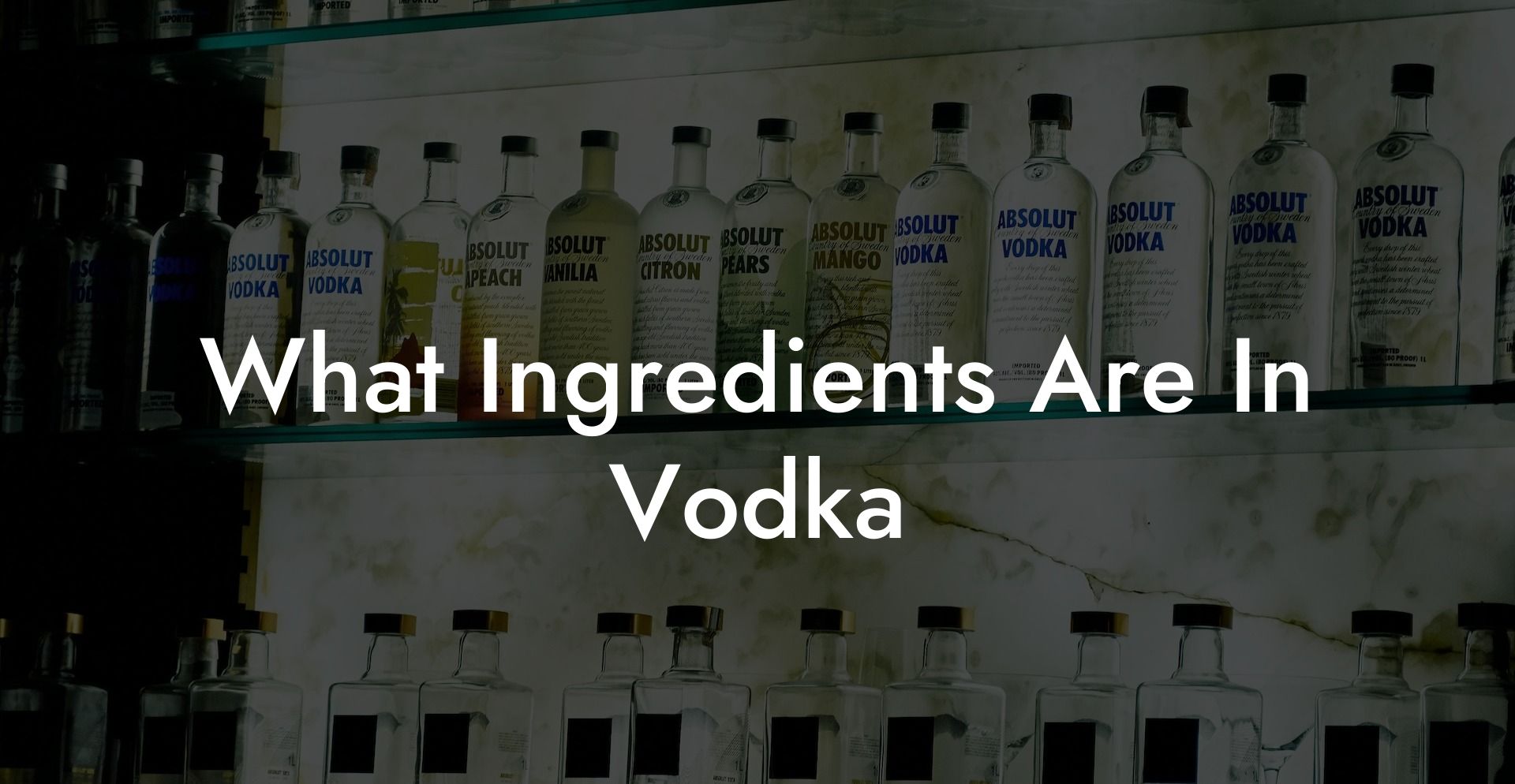 What Ingredients Are In Vodka