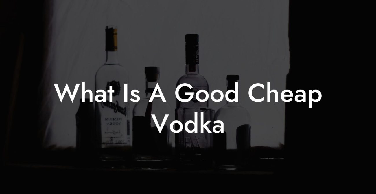 What Is A Good Cheap Vodka