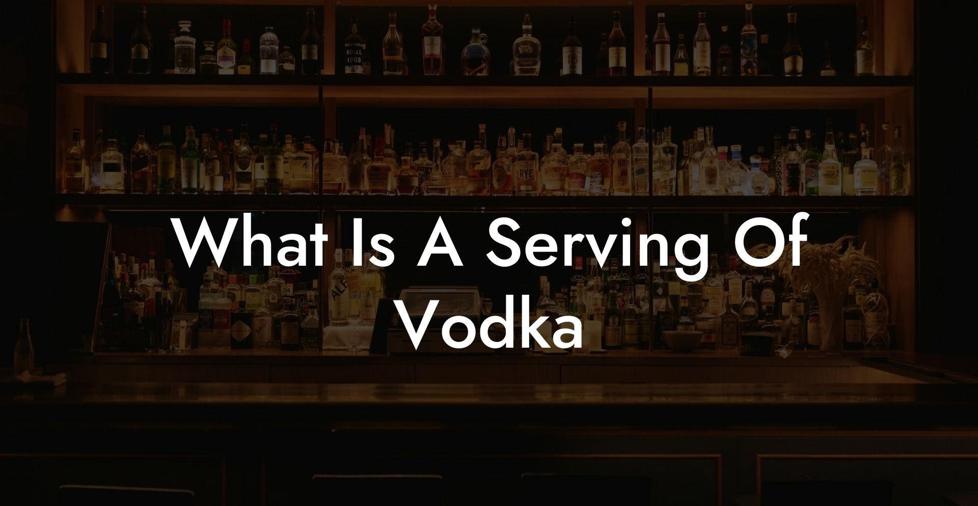 What Is A Serving Of Vodka