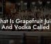 What Is Grapefruit Juice And Vodka Called