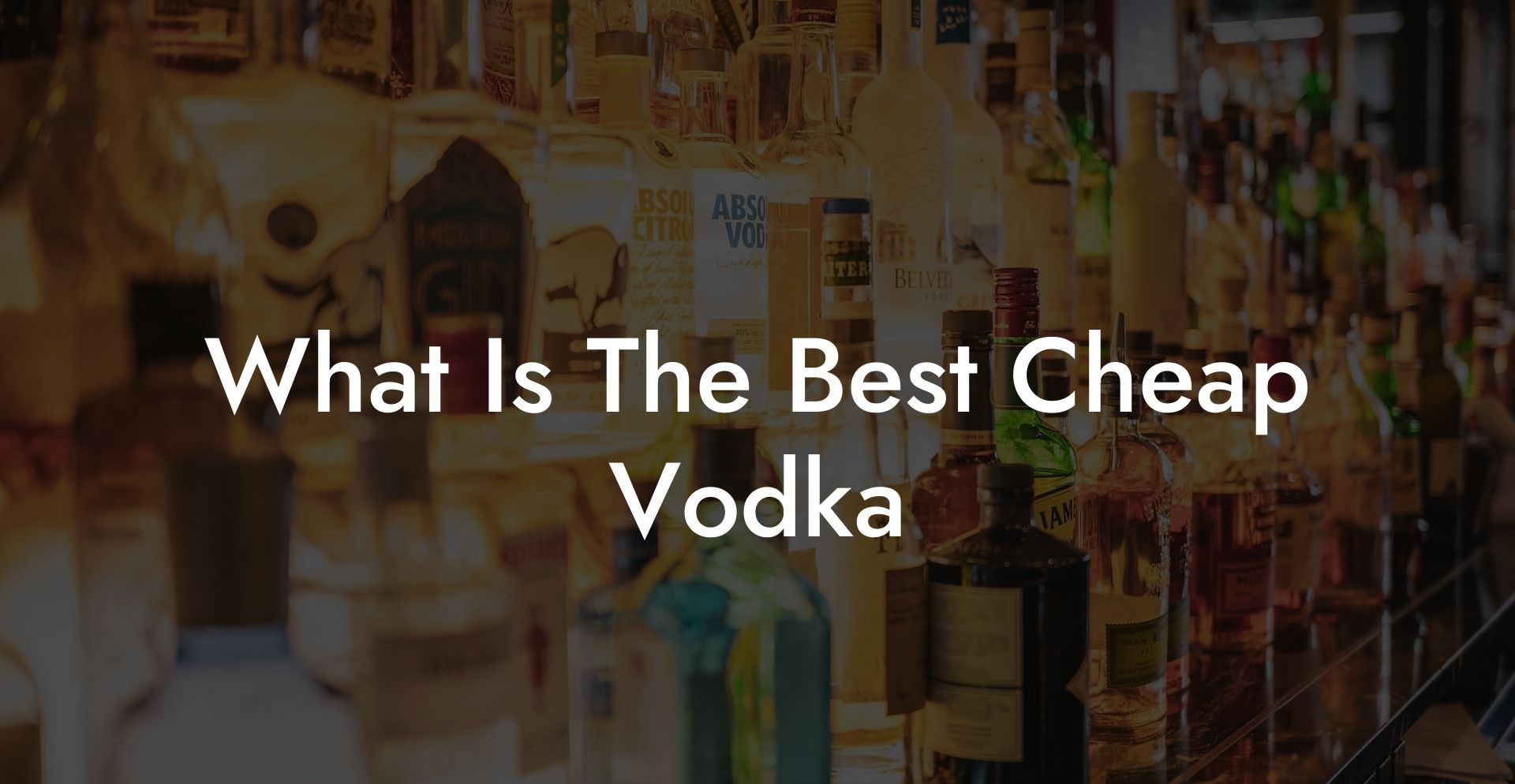 What Is The Best Cheap Vodka