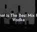 What Is The Best Mix For Vodka