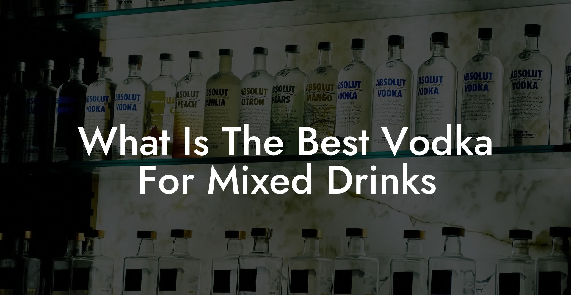 What Is The Best Vodka For Mixed Drinks