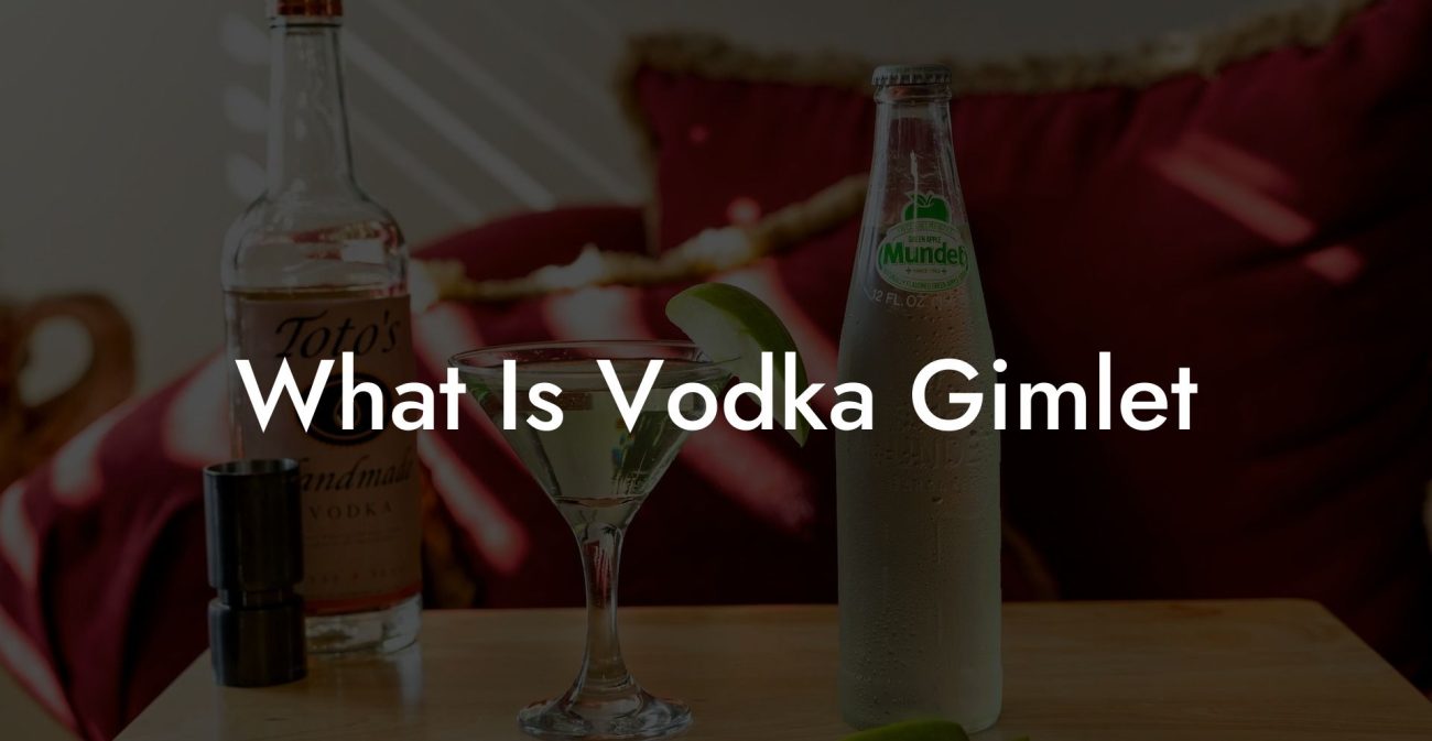 What Is Vodka Gimlet