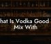 What Is Vodka Good To Mix With