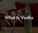 What Is Vodka