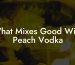 What Mixes Good With Peach Vodka