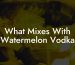 What Mixes With Watermelon Vodka