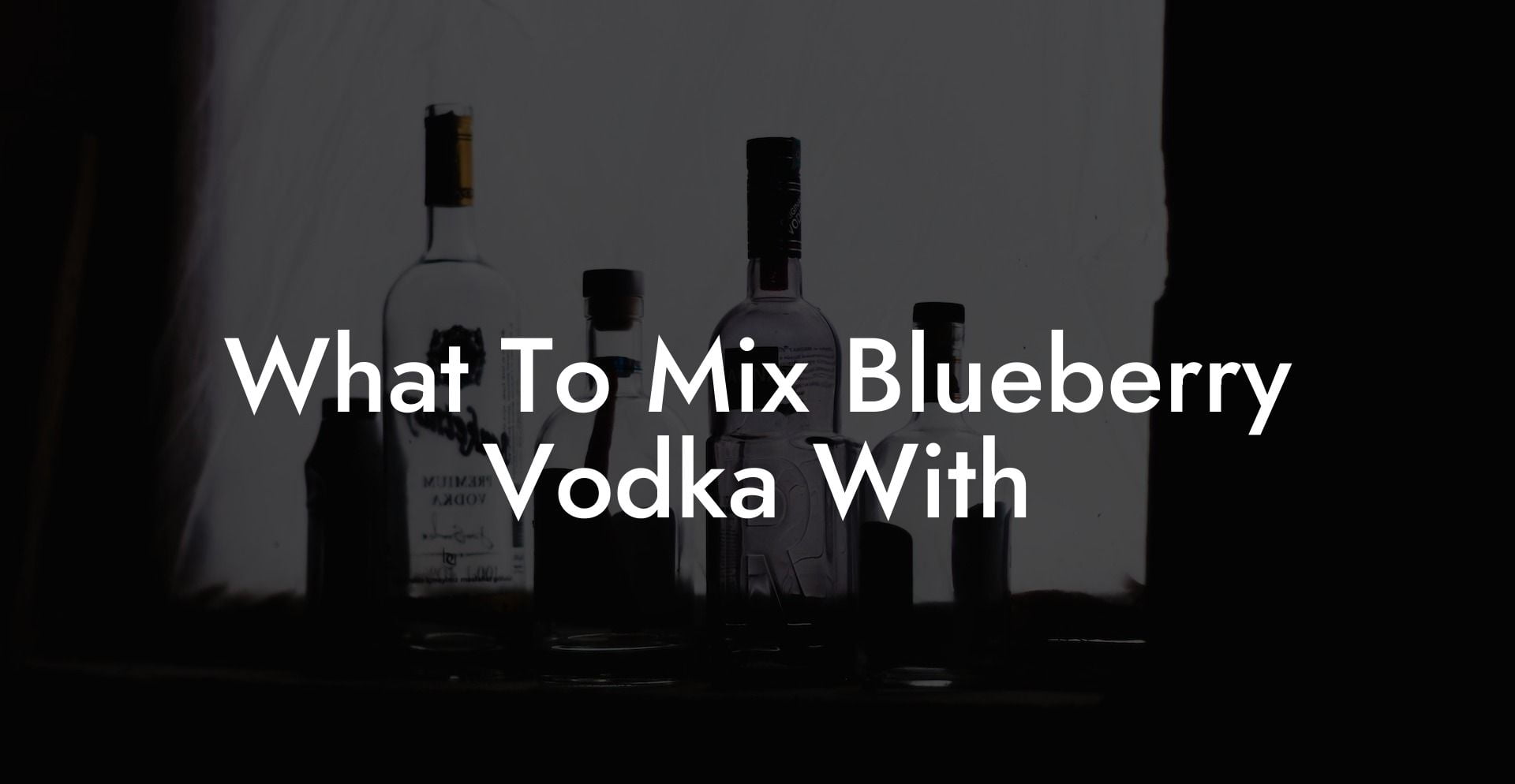 What To Mix Blueberry Vodka With