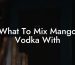 What To Mix Mango Vodka With