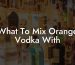 What To Mix Orange Vodka With