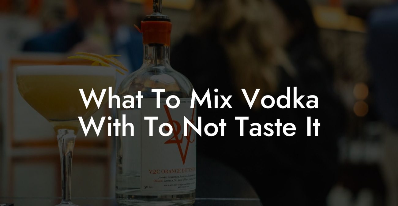 What To Mix Vodka With To Not Taste It