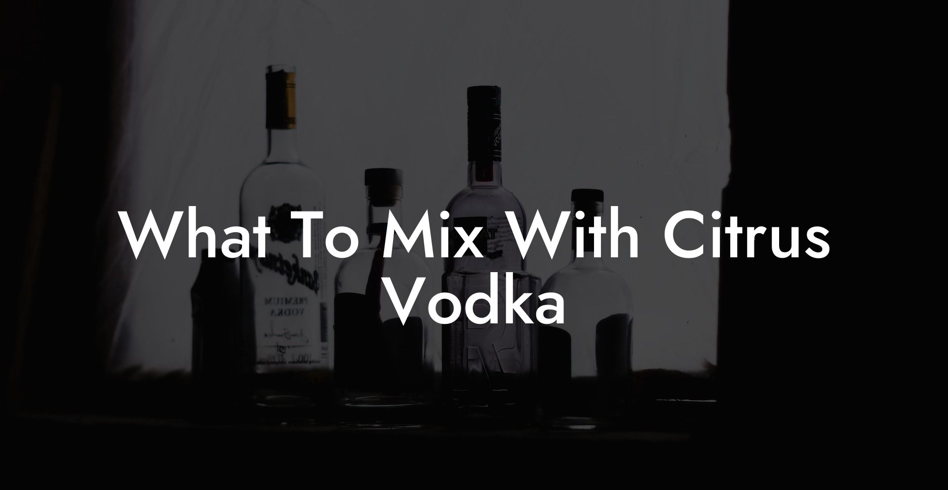 What To Mix With Citrus Vodka